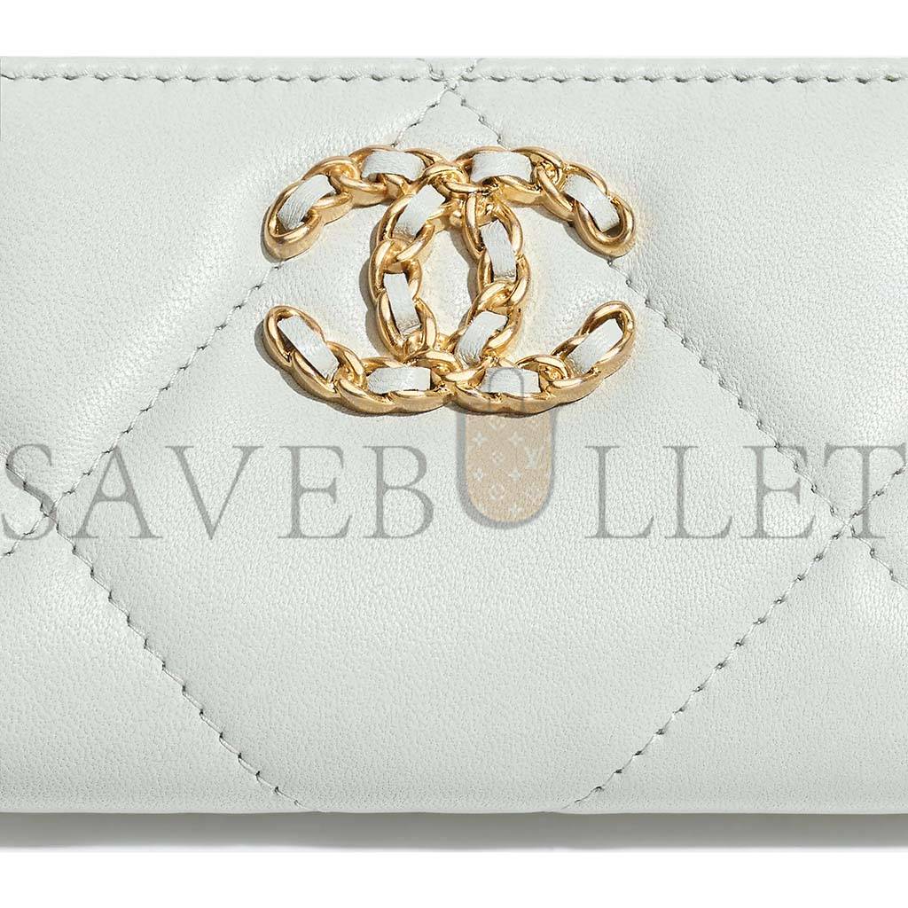 CHANEL 19 ZIPPED COIN PURSE AP0949 B04852 NN268 (11*7.5*2cm)